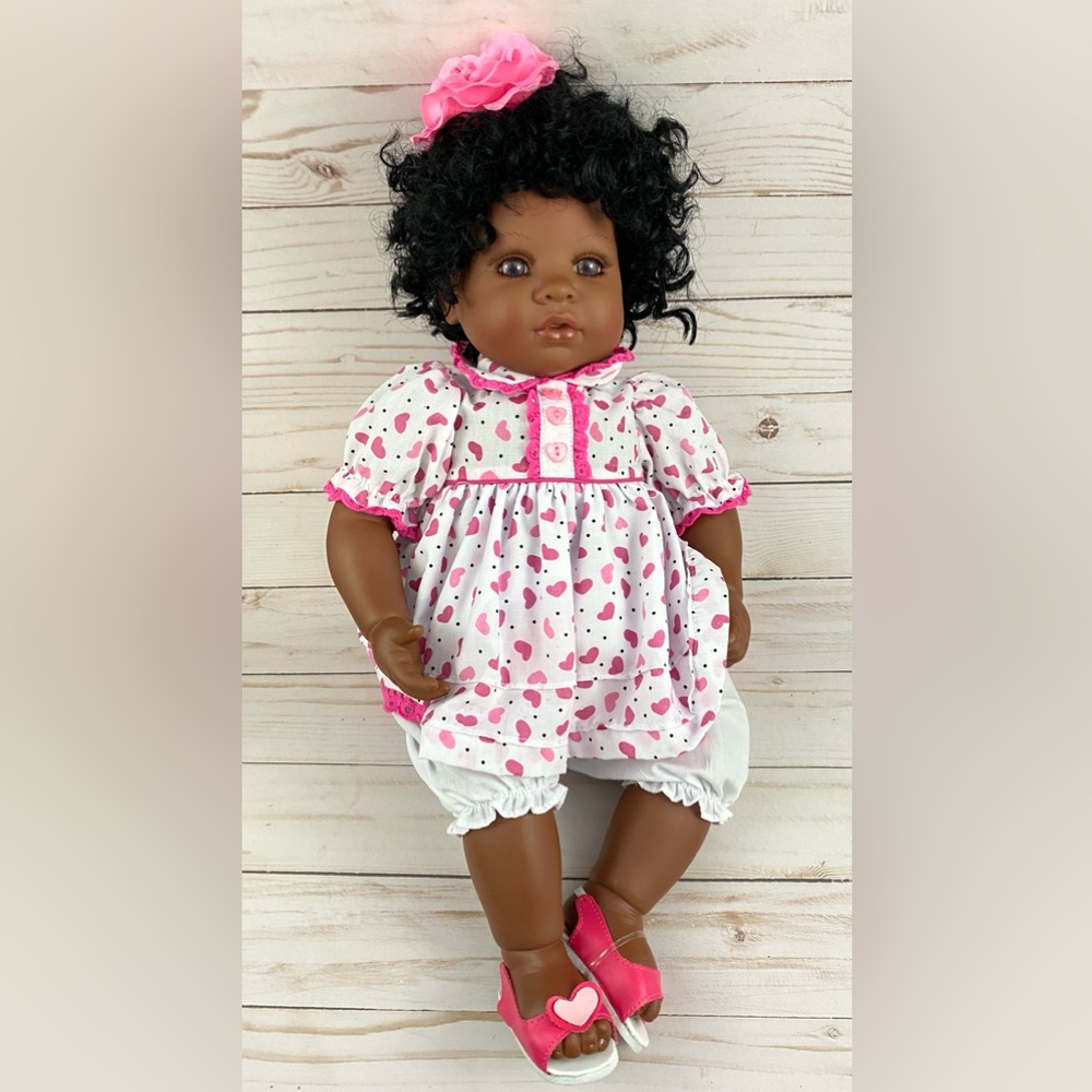 Adora 20" My Heart Baby Toddler Doll Vinyl African American Black Curly Hair